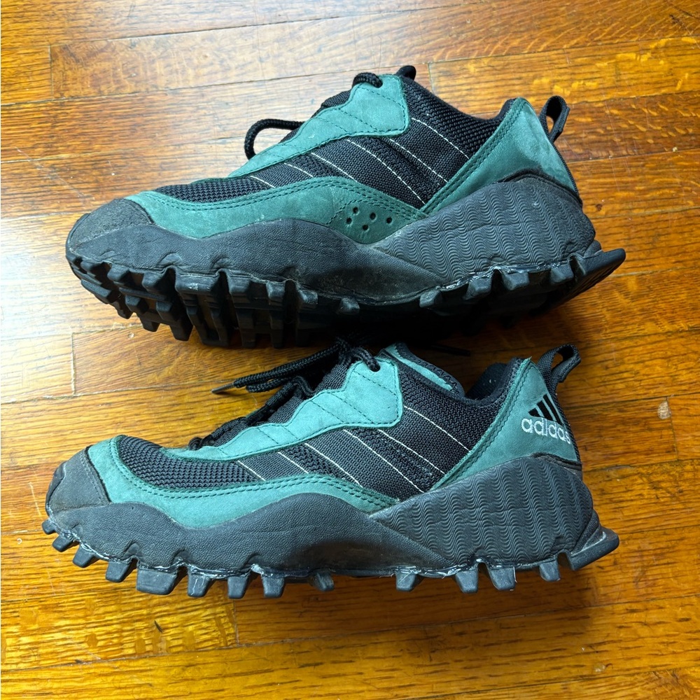 Adidas Green Suede Cross Trainer Hiking Boot Shoe 7